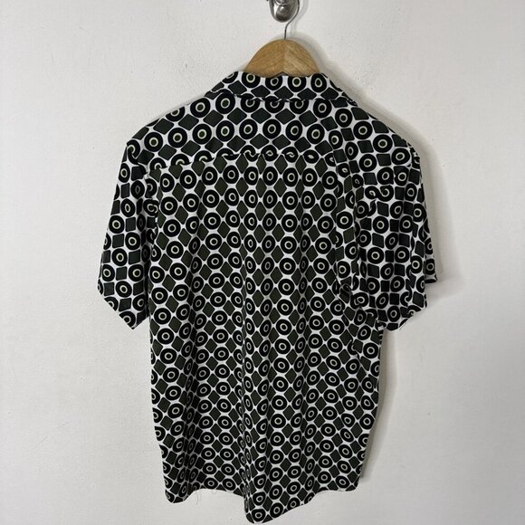 Vintage SilverTab Shirt L Geometric Disco Print Korea 90s VTG Levi’s Polyester - Picture 5 of 5